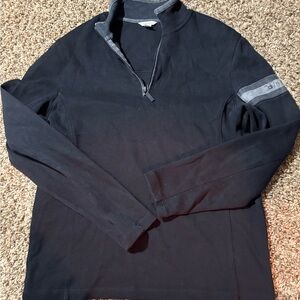 Calvin Klein Black and Gray Zip Pullover